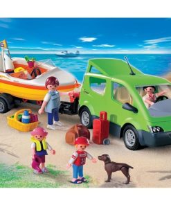 City Life - Voiture familiale avec remorque porte-bateaux - N/A