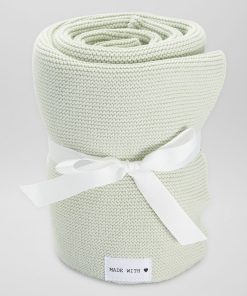 Couverture en maille tricot - Vert