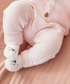 Pantalon en tricot, - Rose