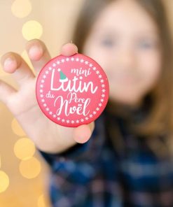 Maxi Badge De Noël | Mini Lutin Du Père Noël | Version Rouge - N/A