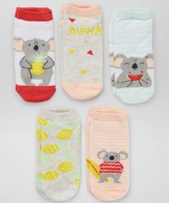 5 paires de chaussettes imprimées fantaisies - Blanc