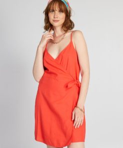 Robe portefeuille - Rouge