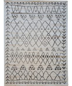 Tapis berbère style 160x230 ZITOUN Crème OEKO TEX idéal pour le salon - Ecru