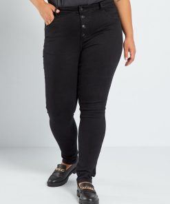Pantalon skinny stretch - 5 poches - Noir