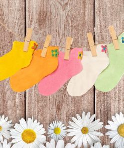 Coffret Chaussettes Fleurs Enfants & Bébés (Lot x5)- Sockup- 9 à 12 ans - Multicolore