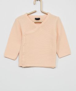 Pull en maille point mousse - Rose