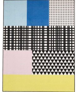 Tapis enfant 95x125 COLOR GRID MD Multicolore fabriqué en Europe idéal pour Chambre - Multicolore