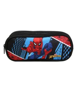 BAGTROTTER Trousse scolaire 2 compartiments Marvel Spider-Man Bleue - Bleu