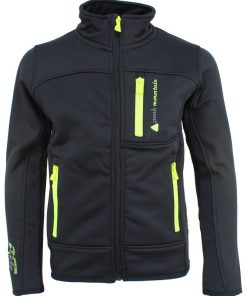 Blouson polarshell garçon ECANTON - Noir Jaune