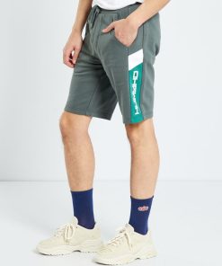 Short de sport en molleton - Kaki
