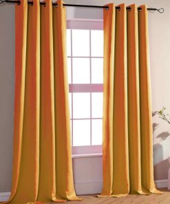 Univers Decor - Rideau Occultant 140 X 260 Cm - 4 Panneaux - Orange