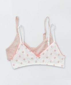 Lot de 2 brassières - Rose/blanc