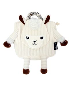 Sac à dos bébé peluche Muchachos le lama - Ecru