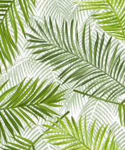 Nappe Toile cirée au mètre Green feuille - Vert