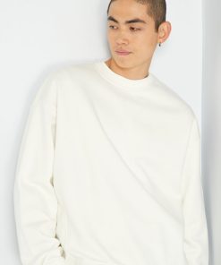 Sweat en molleton uni - Blanc