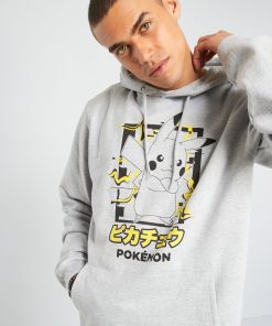 Sweat 'Pokemon' en molleton - Gris