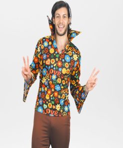 Chemise de déguisement Hippie - Marron
