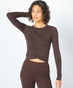 Tee-shirt cropped - Marron