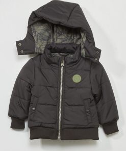 Doudoune à capuche - noir
