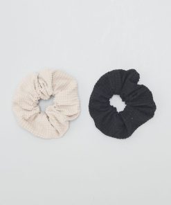 Lot de 2 chouchous - Beige/noir