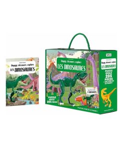 Puzzle & Livre - Voyagez, découvrez, explorez, Les dinosaures - N/A