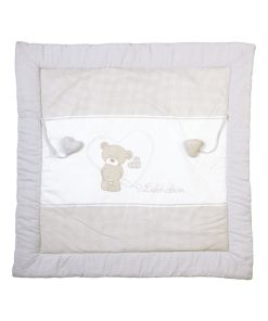 ROBA Tapis D'éveil "Lovely Bear" - 100 x 100 - Revêtement Pour Parc D'enfant - Gris clair