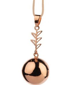 Bola de grossesse Collier, feuille d'or rose - Rose