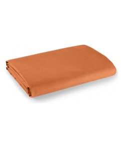 Drap plat Orange 180 x 290 cm pour lit 1 place 100% coton/57 fils/cm² - Orange