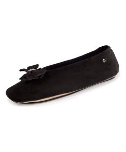 Chaussons ballerines Femme noeud précieux Noir - Noir