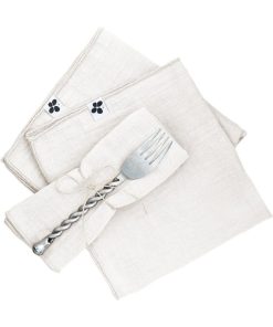 3 Serviettes de table Gaia - Blanc