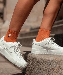 Chaussettes En Coton Fleurs- Sockup- 35-43 - Orange