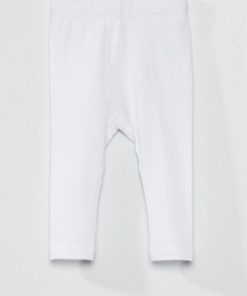 Legging long uni en maille jersey - blanc