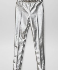 Legging long brillant - argent