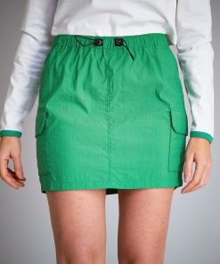 Jupe unie en toile parachute - Vert