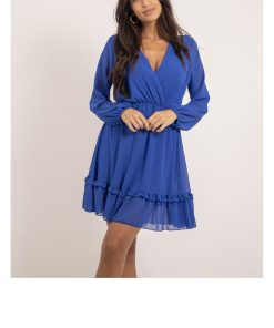 Robe courte IOLANDE - Bleu roi