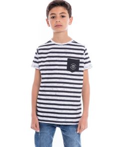 T-shirt col rond coton NOUTAR BOY - Bleu marine