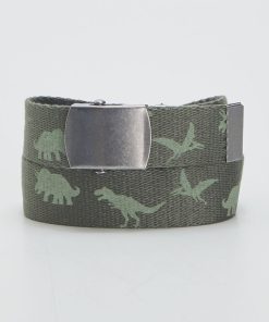 Ceinture avec motif 'dinosuare' - Vert