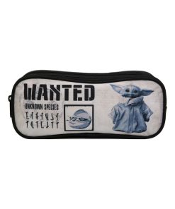 BAGTROTTER Trousse scolaire 2 compartiments DS Star Wars / The Mandalorian Baby Yoda Noire - Noir