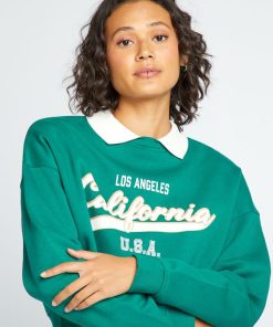 Sweat cropped style campus - Vert
