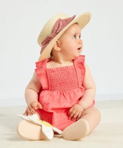Robe en voile de coton + culotte - 2 pièces - Rose