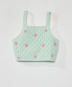 Top en crochet - vert