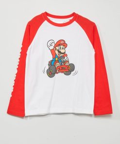 T-shirt 'Super Mario Kart' de 'Nintendo' - blanc/rouge
