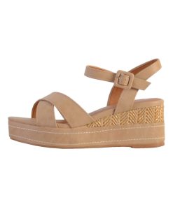 Sandale compensée The Divine Factory - Beige