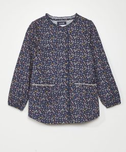 Tablier d'école en tissu - Bleu
