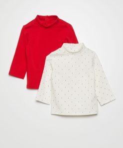 Lot de 2 sous-pulls - Rouge/pois