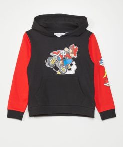 Sweat à capuche 'Super Mario' - noir/rouge