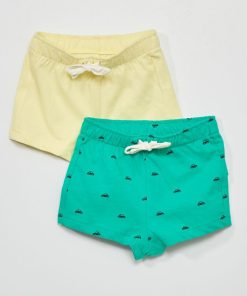 Lot de 2 shorts en jersey - Vert