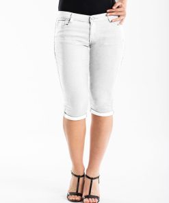 Pantacourt gabardine stretch POEMA - Blanc