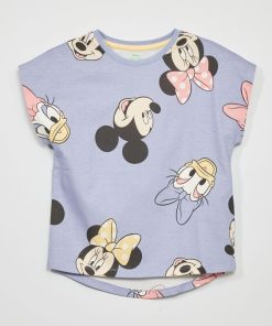 T-shirt en jersey 'DS' pailleté - Bleu