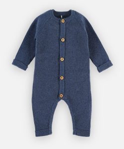Combinaison en tricot, - Bleu
